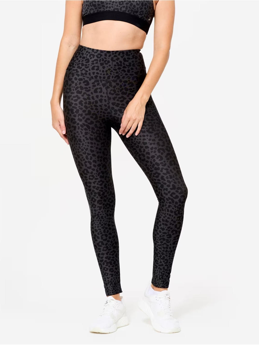 Black Leopard Print High-Waist Leggings